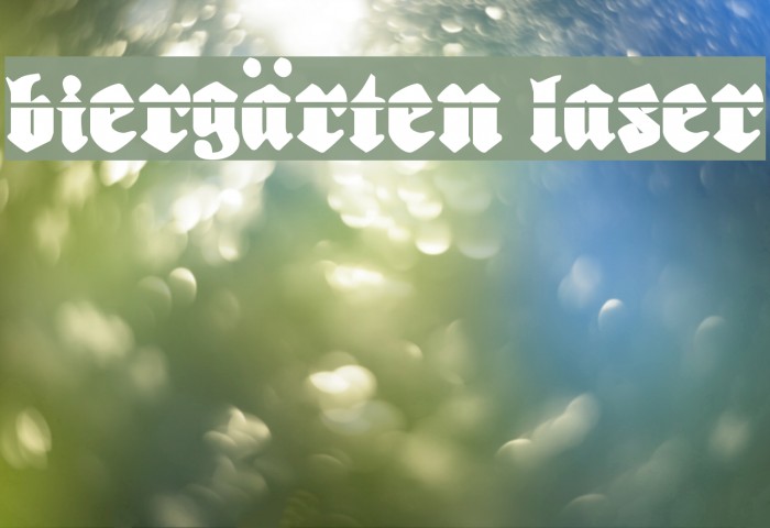 Biergärten Laser फ़ॉन्ट examples