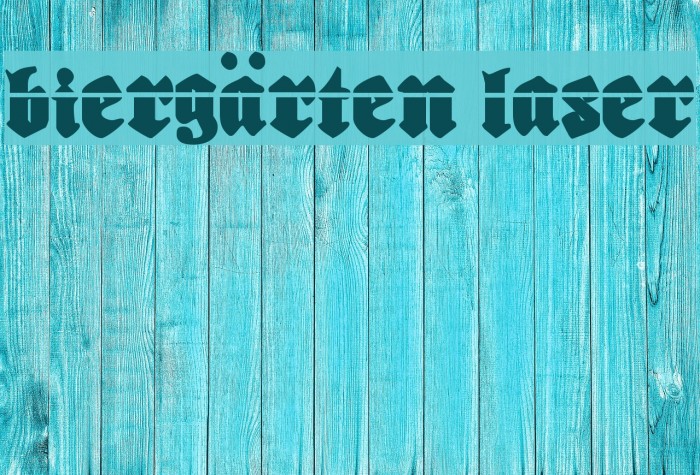 Biergärten Laser फ़ॉन्ट examples