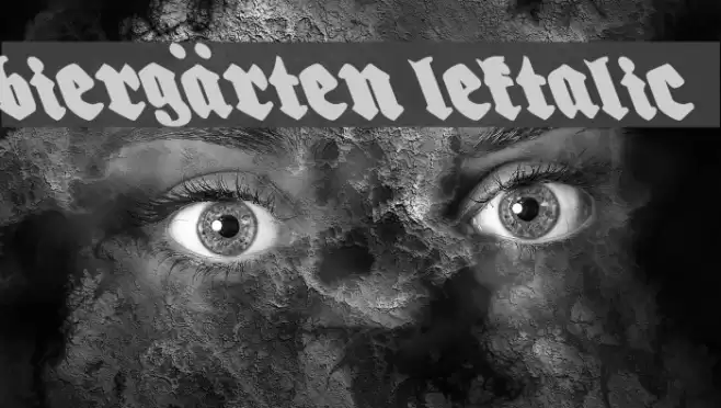 Biergärten Leftalic Font examples