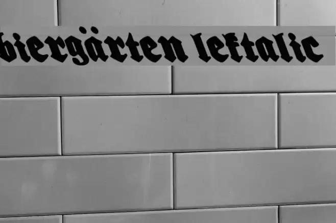Biergärten Leftalic Font examples
