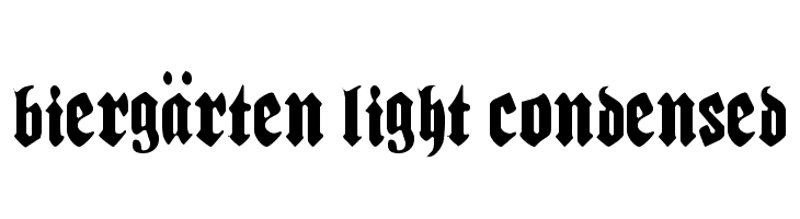 Biergärten Light Condensed  Free Fonts Download