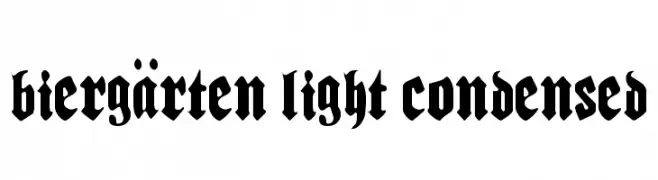 Biergärten Light Condensed  Descarca Fonturi Gratis