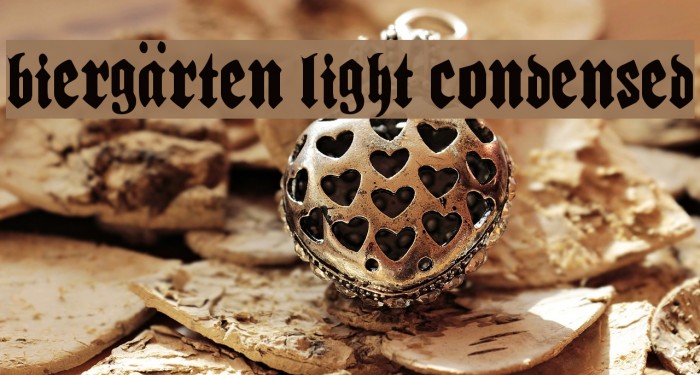 Biergärten Light Condensed Font examples