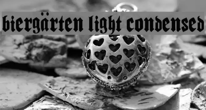 Biergärten Light Condensed फ़ॉन्ट examples