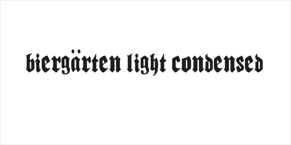 Biergärten Light Condensed Logo