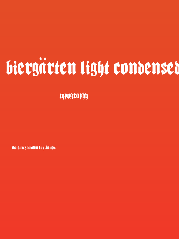 Biergärten Light Condensed Poster