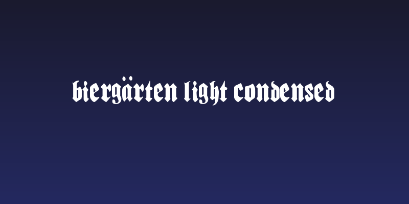 Biergärten Light Condensed Social Header
