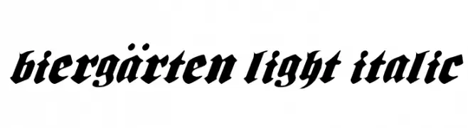 Biergärten Light Italic  Free Fonts Download