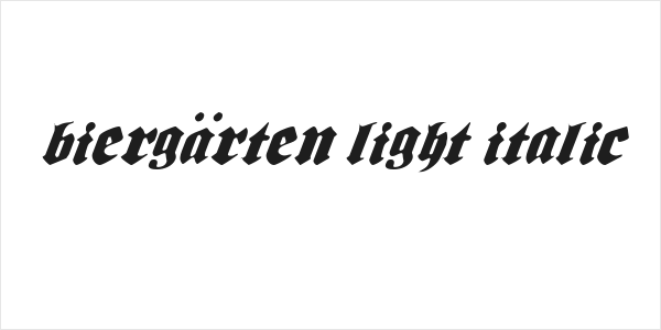 Biergärten Light Italic Logo