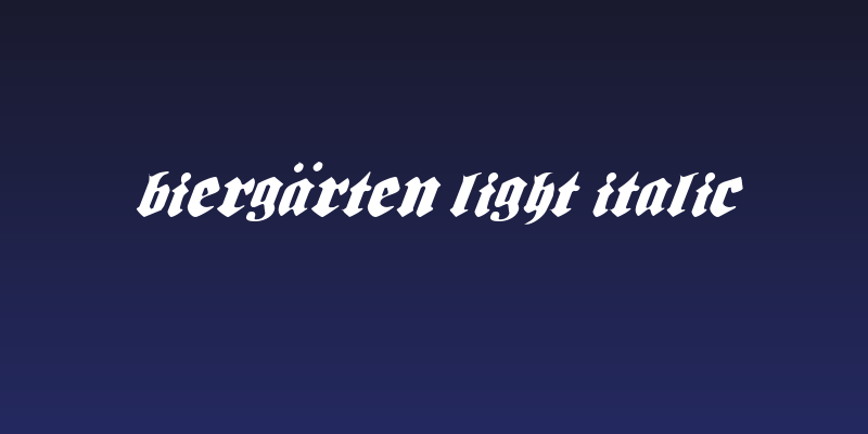 Biergärten Light Italic Social Header