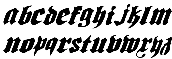 Biergärten Light Italic Font LOWERCASE