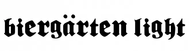Biergärten Light  Frei Schriftart Herunterladen