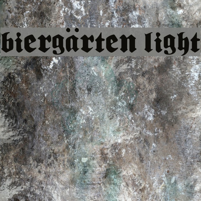 Biergärten Light Font examples