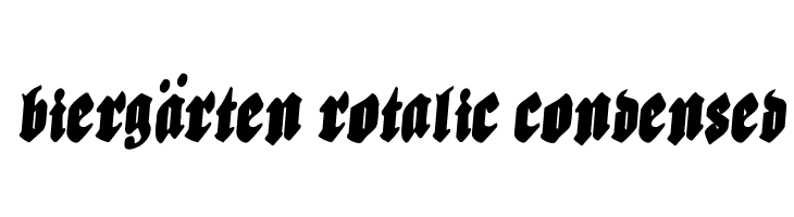 Biergärten Rotalic Condensed  免费字体下载