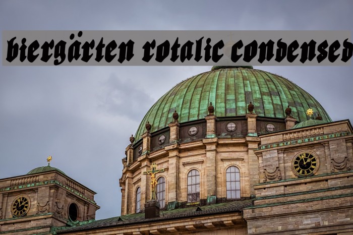 Biergärten Rotalic Condensed Font examples