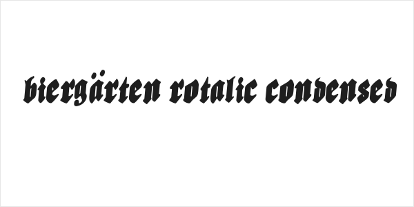 Biergärten Rotalic Condensed Logo