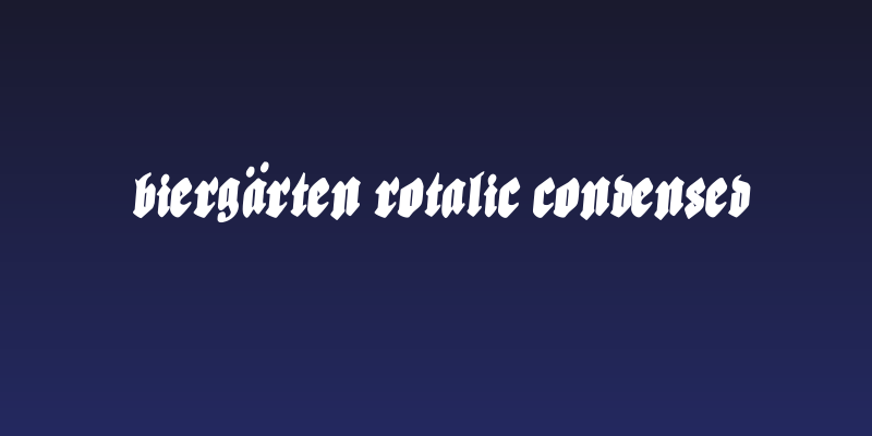Biergärten Rotalic Condensed Social Header