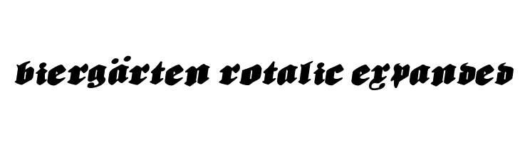 Biergärten Rotalic Expanded Font