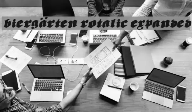 Biergärten Rotalic Expanded Font examples