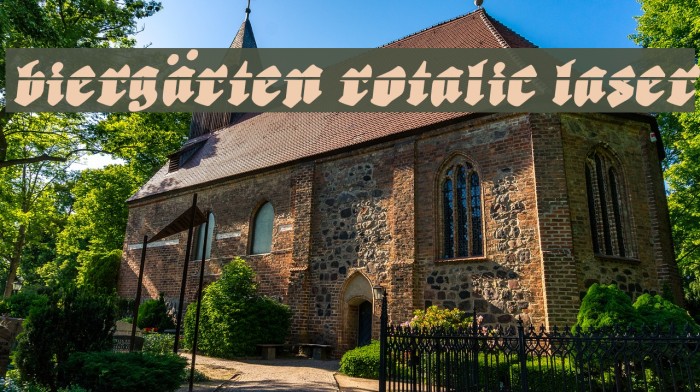 Biergärten Rotalic Laser Font examples