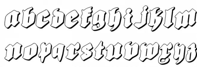 Biergärten Rotalic Shadow Schriftart Groß