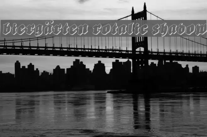 Biergärten Rotalic Shadow フォント examples