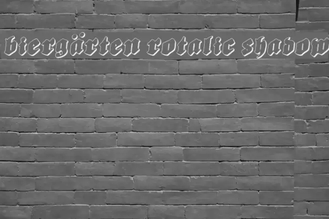 Biergärten Rotalic Shadow フォント examples