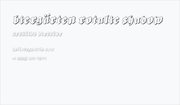 Biergärten Rotalic Shadow Business Card