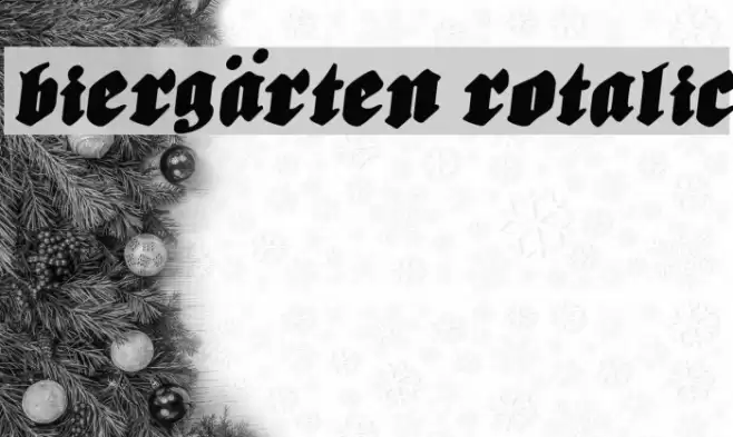 Biergärten Rotalic Font examples