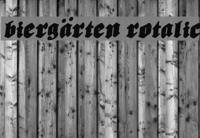 Biergärten Rotalic Font examples
