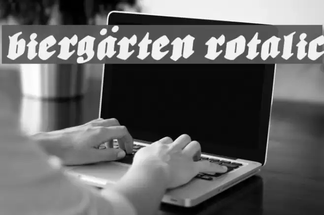Biergärten Rotalic Font examples