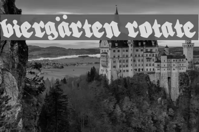 Biergärten Rotate Font examples