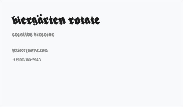 Biergärten Rotate Business Card