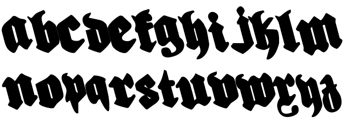 Biergärten Rotate Font LOWERCASE