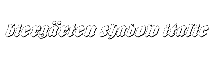 Biergärten Shadow Italic  Fuentes Gratis Descargar