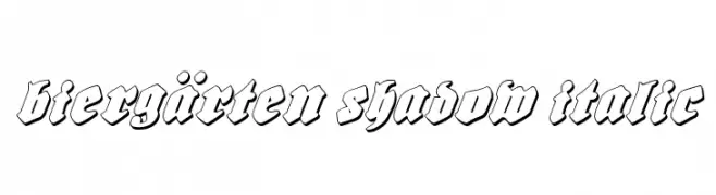 Biergärten Shadow Italic  Fuentes Gratis Descargar