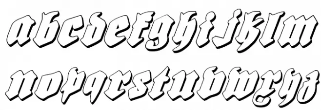 Biergärten Shadow Italic 字体 大写