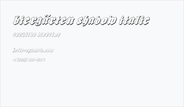 Biergärten Shadow Italic Business Card