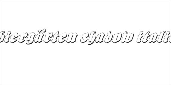 Biergärten Shadow Italic Logo