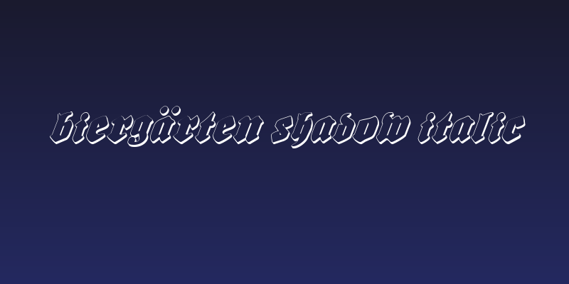 Biergärten Shadow Italic Social Header