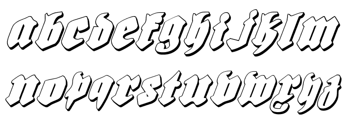 Biergärten Shadow Italic フォント 小文字