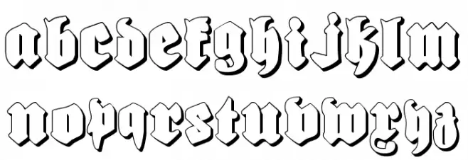 Biergärten Shadow Schriftart Groß