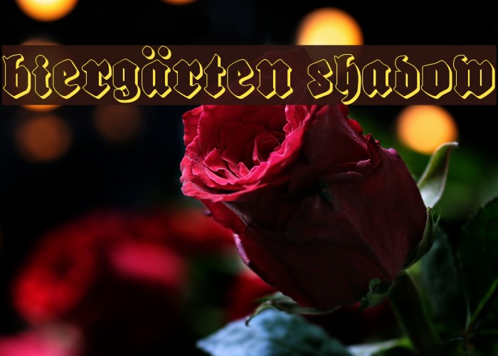 Biergärten Shadow Font examples