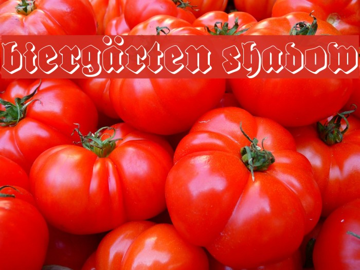 Biergärten Shadow Font examples