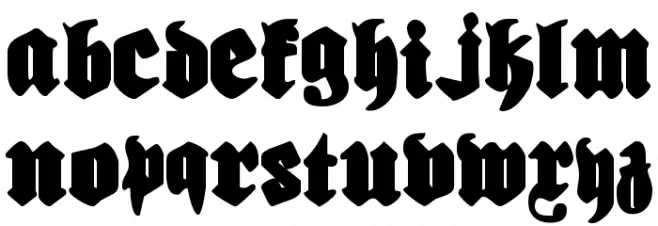 Biergärten Schriftart Groß