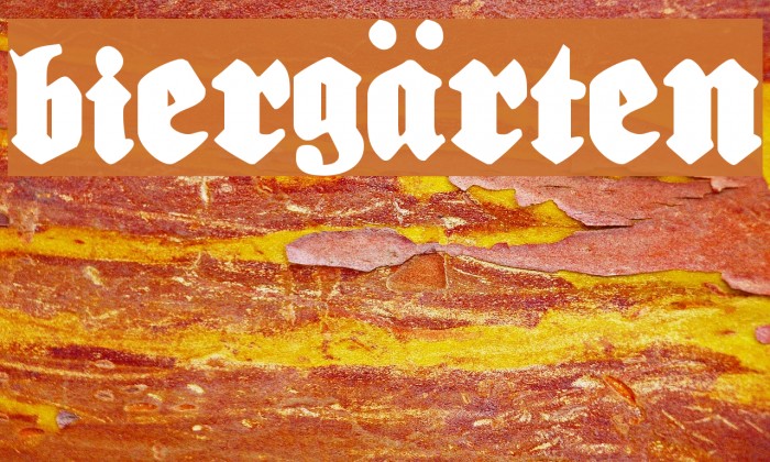 Biergärten Schriftart examples