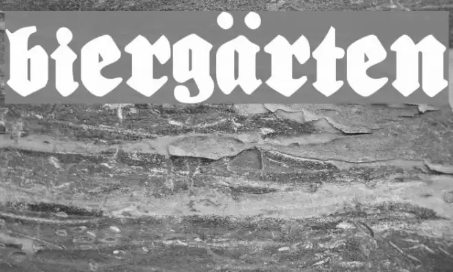 Biergärten Schriftart examples