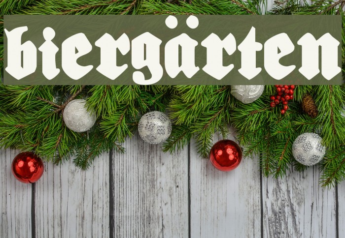 Biergärten Schriftart examples
