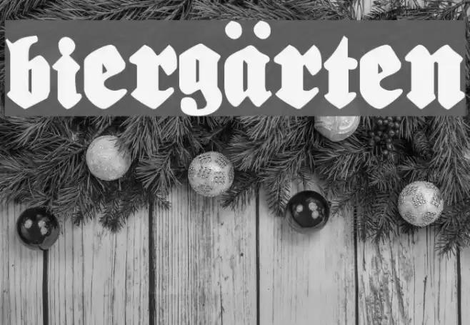 Biergärten Schriftart examples