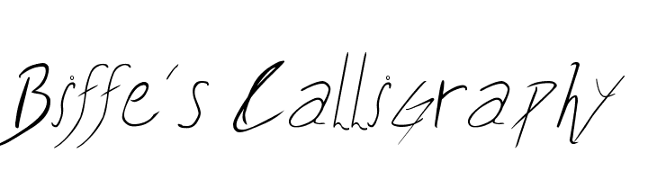 Biffe´s Calligraphy  Frei Schriftart Herunterladen